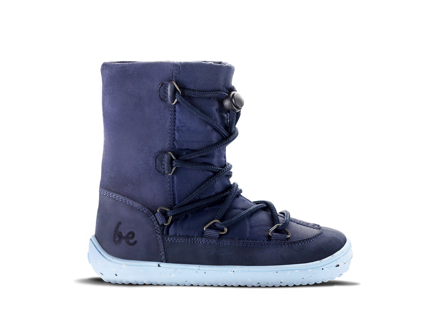 Barefoot bambini scarpe invernali Be Lenka Snowfox Kids 2.0 - Dark & Light Blue.