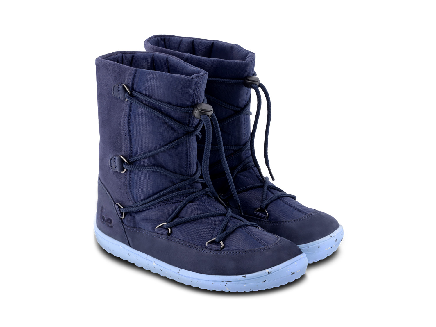 Barefoot bambini scarpe invernali Be Lenka Snowfox Kids 2.0 - Dark & Light Blue.