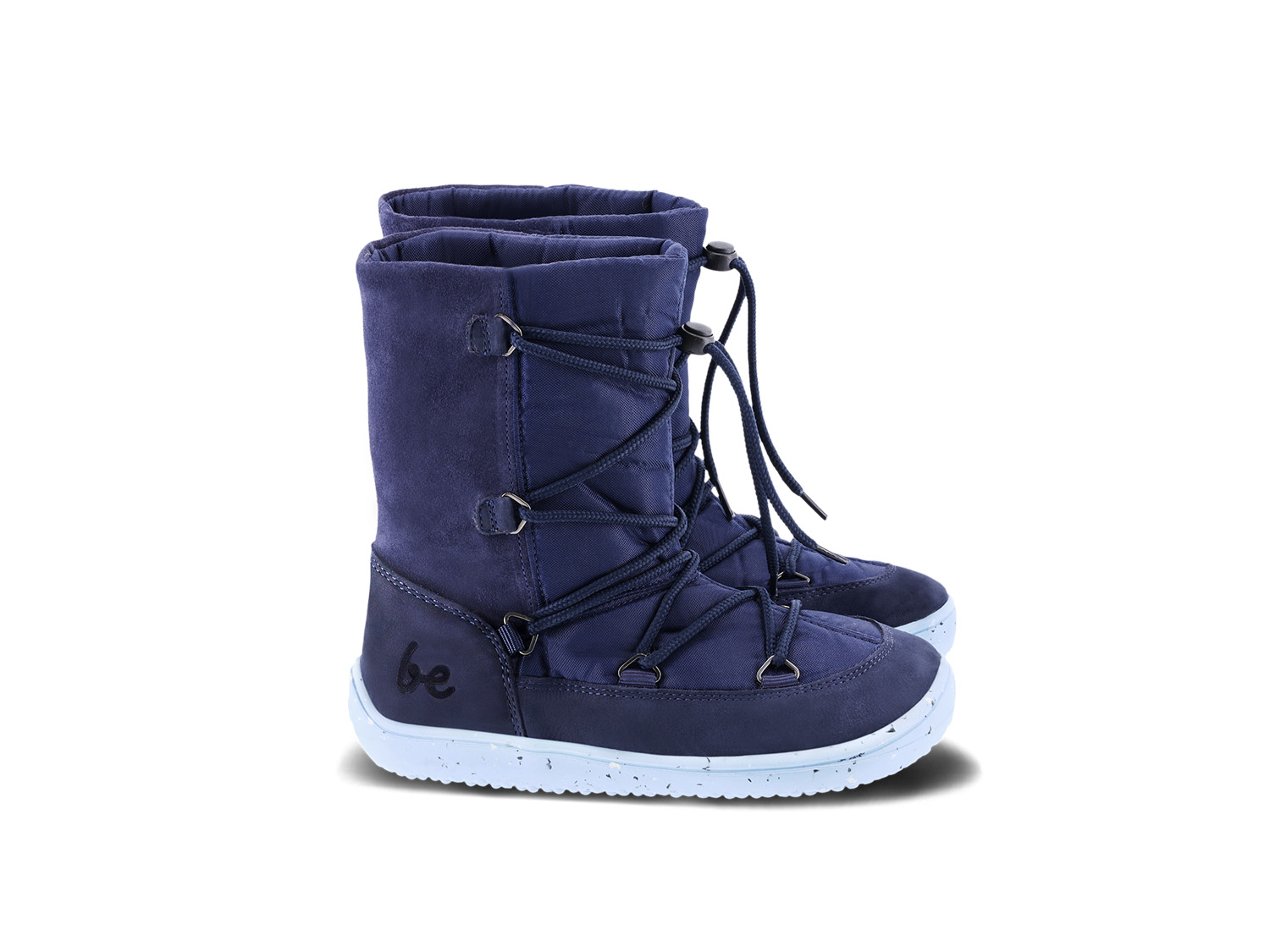 Barefoot bambini scarpe invernali Be Lenka Snowfox Kids 2.0 - Dark & Light Blue.