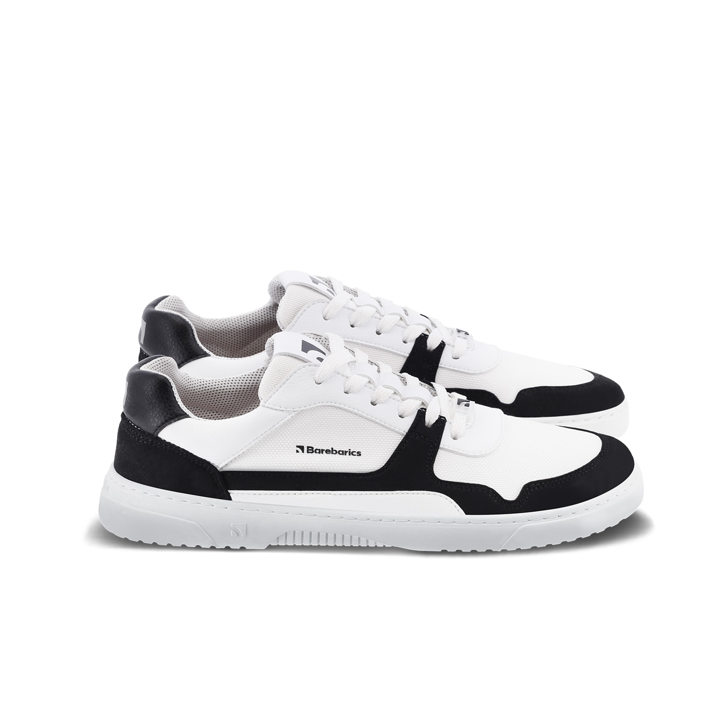 Barefoot Sneakers Barebarics - Zing - White & Black.