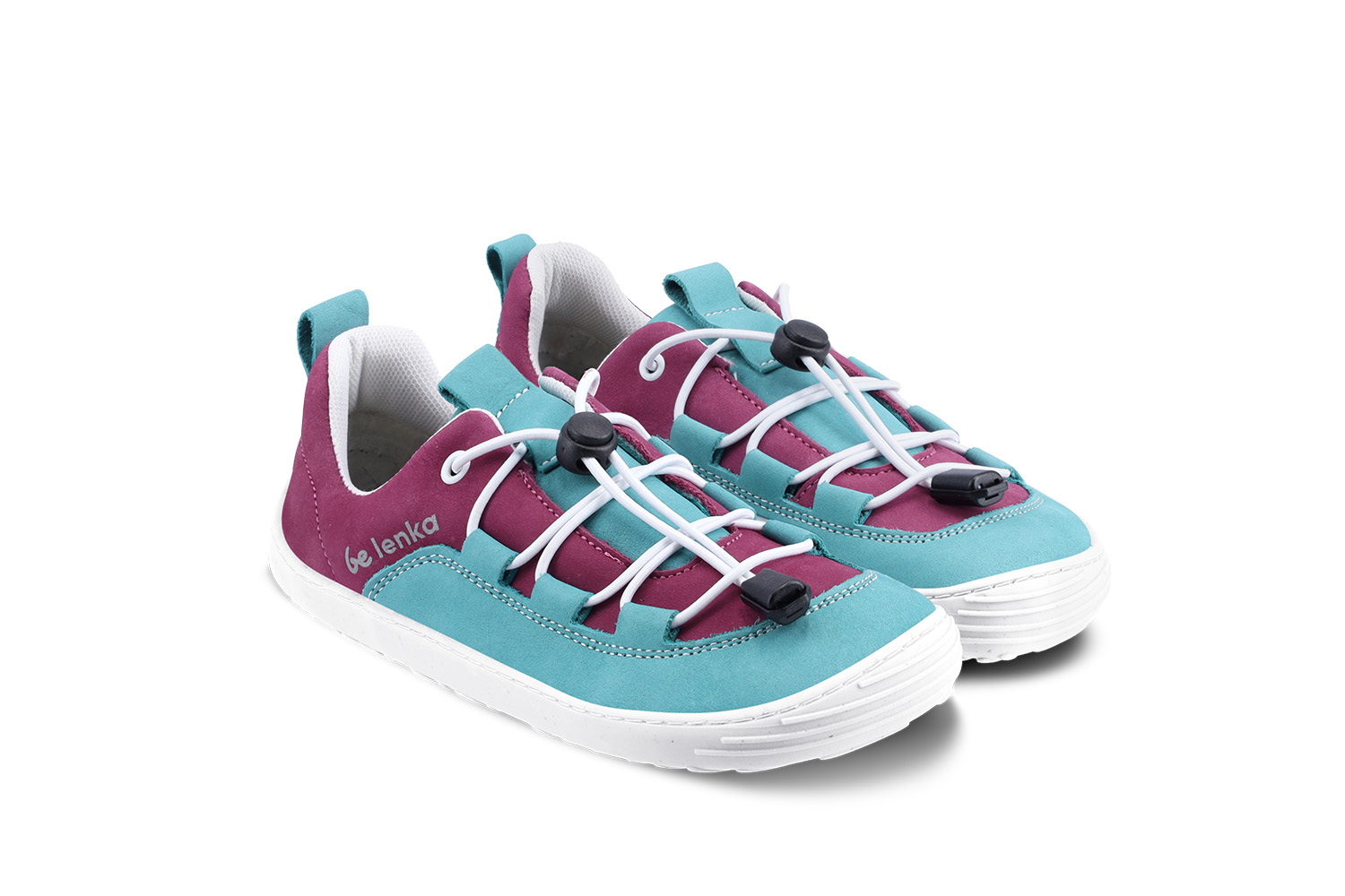 Barefoot scarpe sportive bambini Be Lenka Xplorer - Light Teal & Plum.