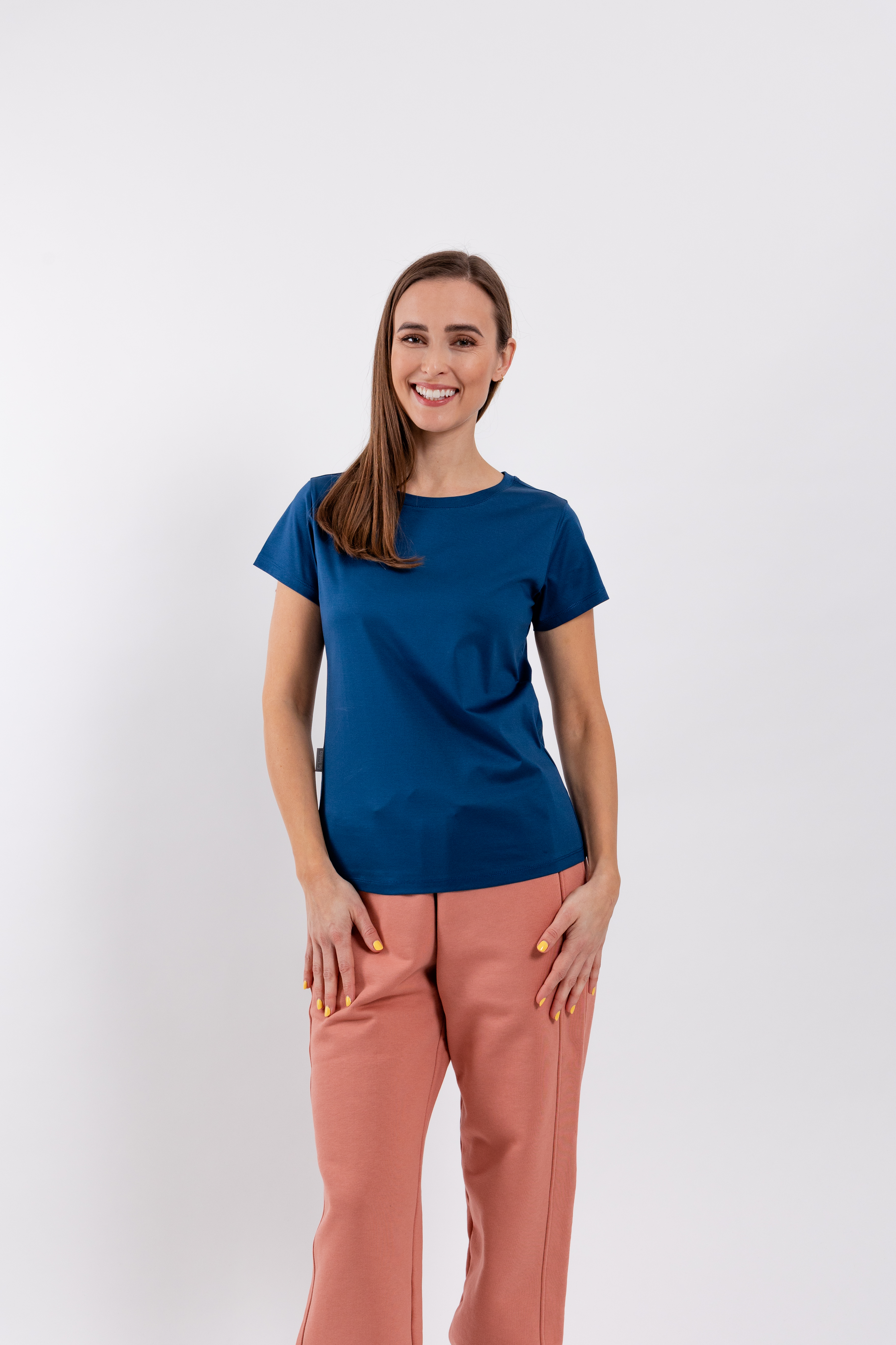 Maglietta da donna con girocollo Be Lenka Essentials - Navy.