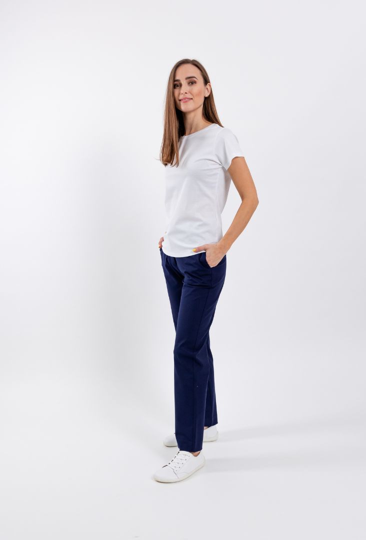 Maglietta da donna con girocollo Be Lenka Essentials - White.