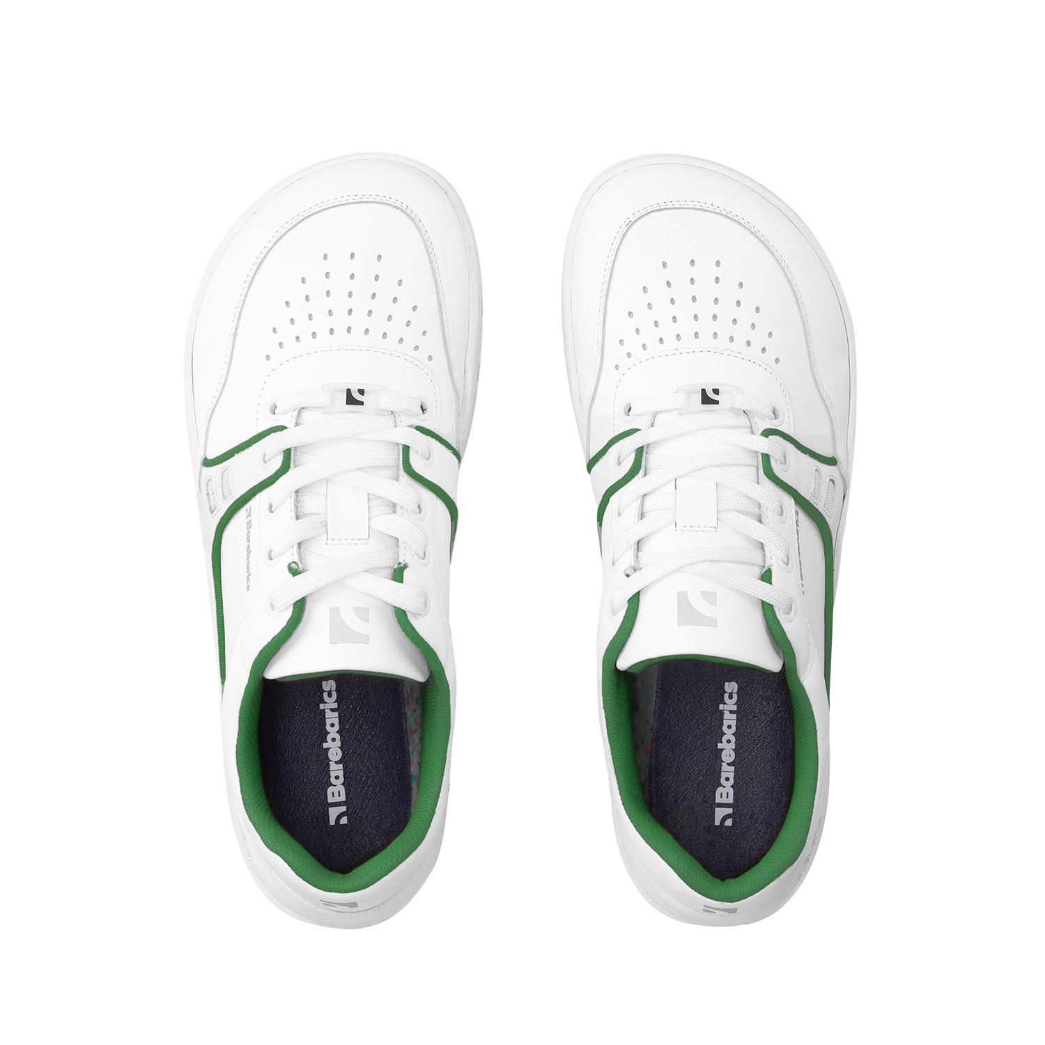 Barefoot Sneakers Barebarics Arise - White & Green.
La tomaia è di pelle nappa liscia di prima scelta.
Attributi Barefoot
Forma anatomica – le sneakers rispettano la forma dei piedi.
Più informazioni:
calzatura da cittàdesign urbano modernoprogettate e prodotte a mano in UE da materiali locali e sostenibiliottima resistenza e costanza dei colori dei materialidisponibili nelle taglie: 36-47 (secondo le misure europee)