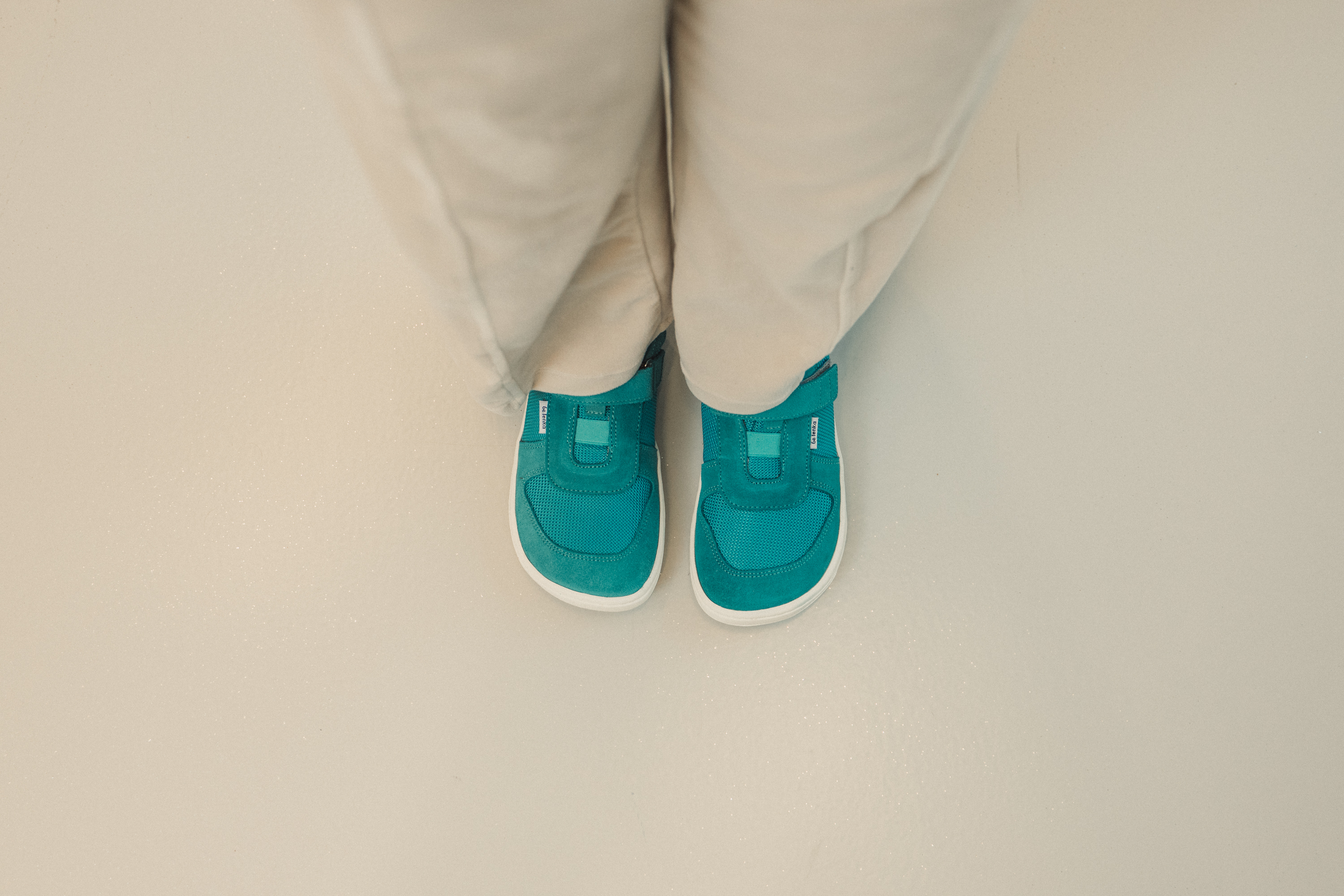 Barefoot scarpe sportive bambini Be Lenka Joy - Turquoise & White.