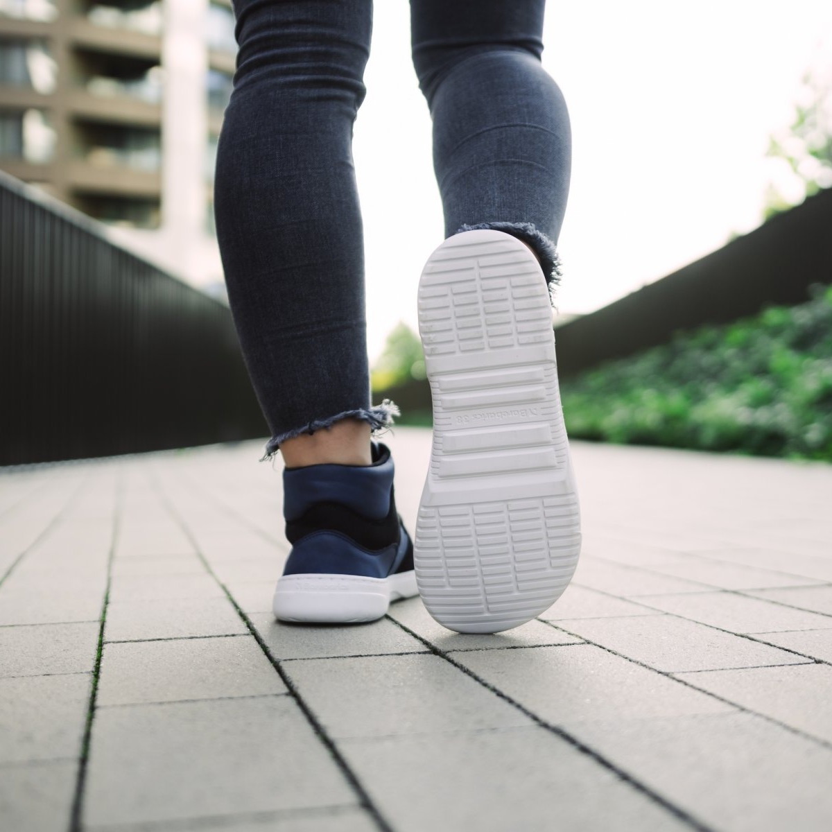 Barefoot Sneakers Barebarics Lynx - Dark Blue & White.