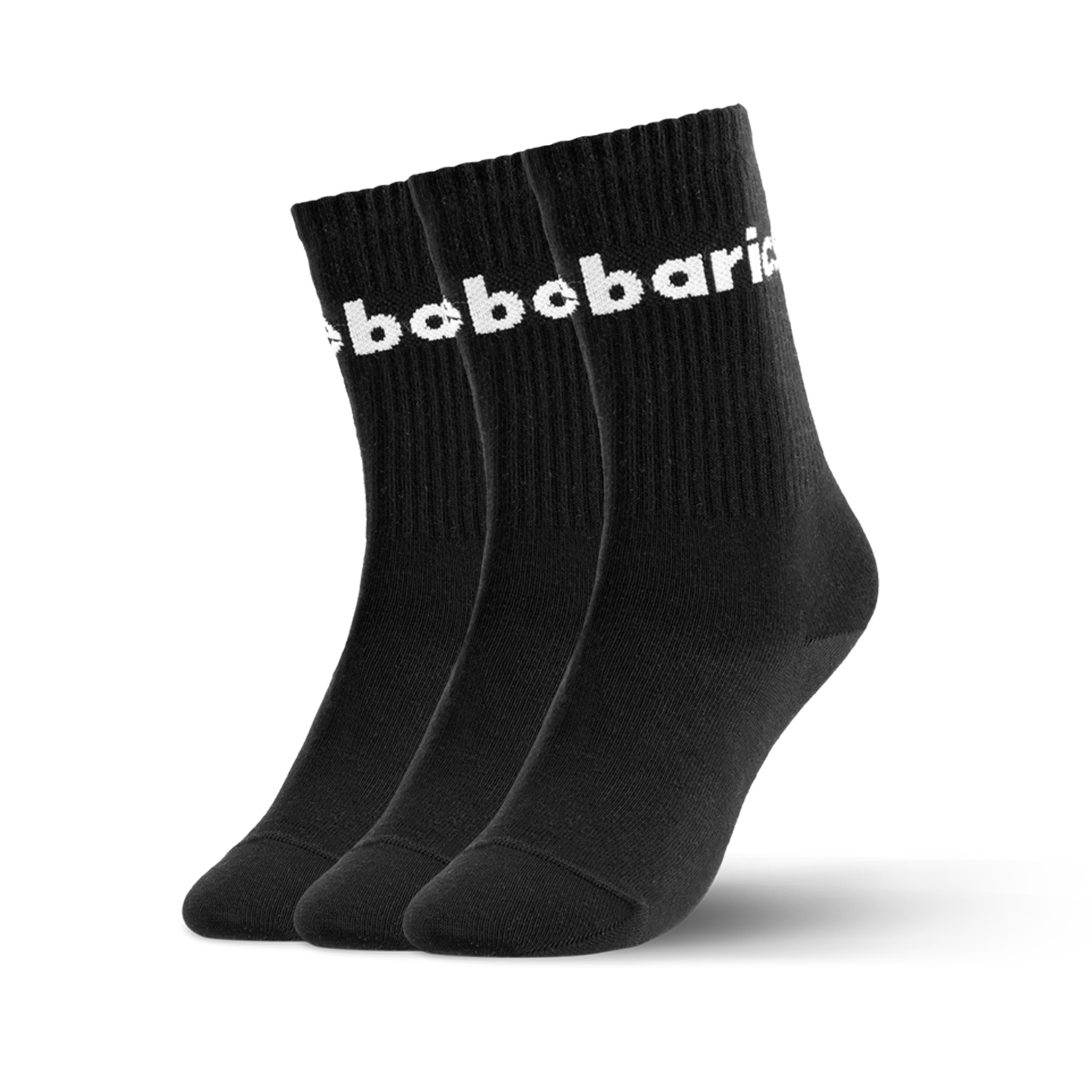 Barebarics - Barefoot calzini - Crew - Black - Big logo - 3 pack