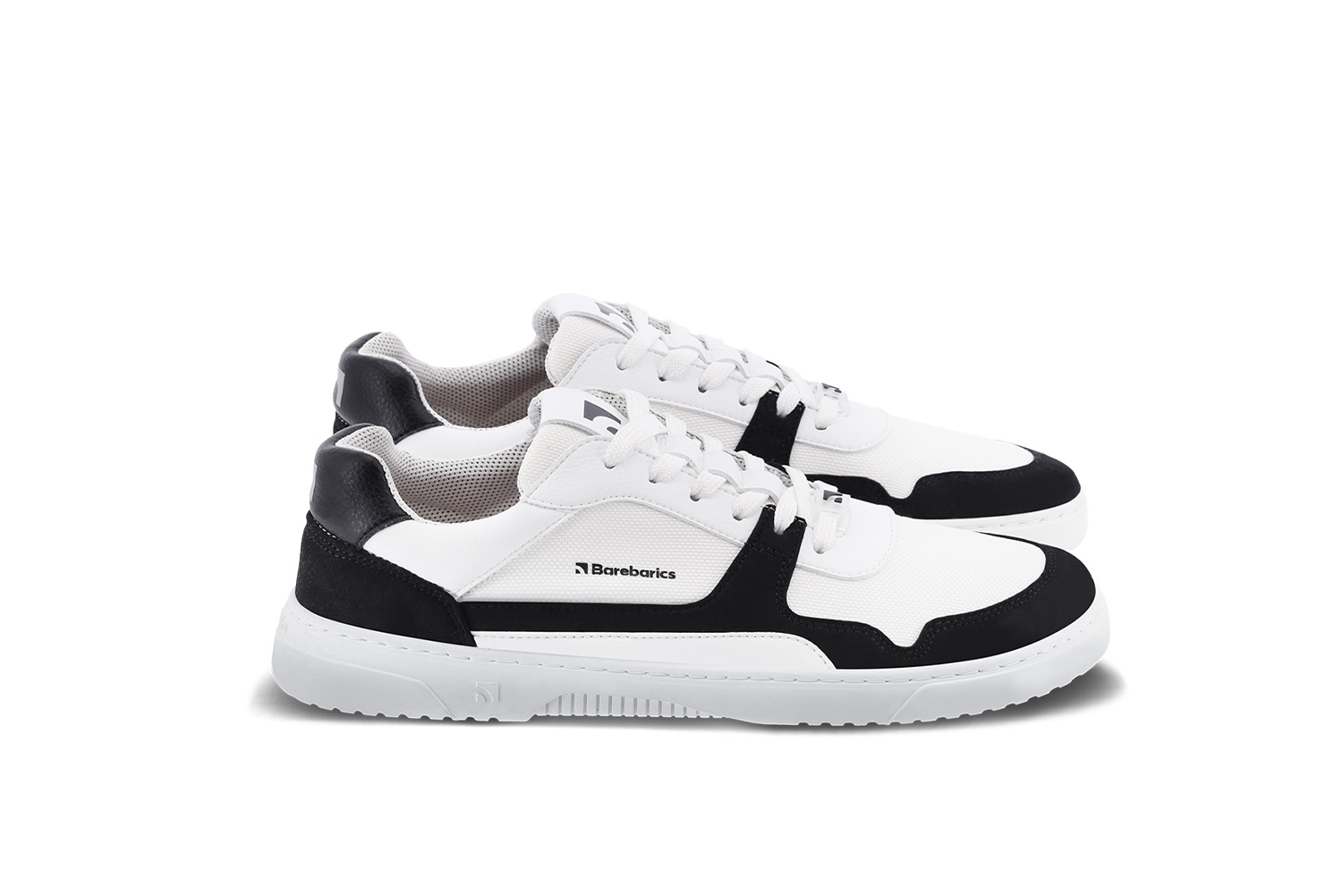 Barefoot Sneakers Barebarics - Zing - White & Black.