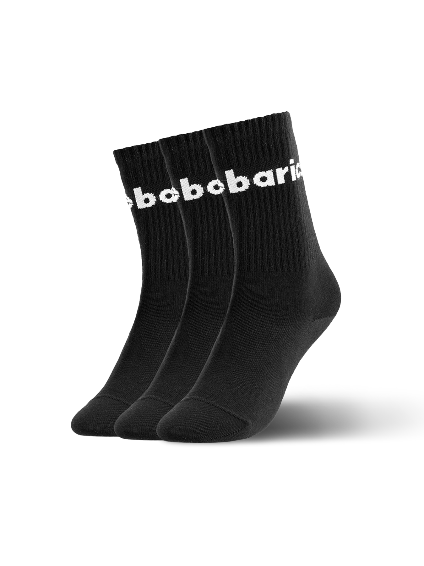 Barebarics - Barefoot calzini - Crew - Black - Big logo - 3 pack