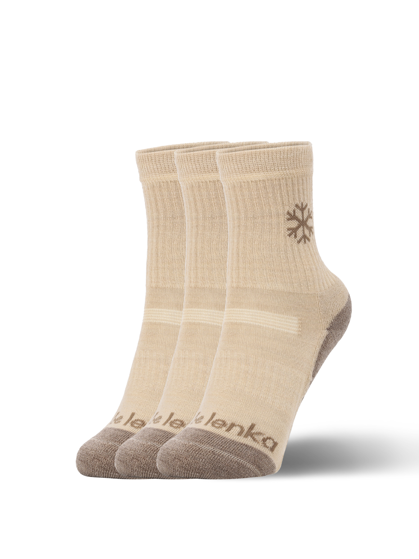 Barefoot calzini bambini Be Lenka Kids - Crew - Merino Wool - Beige - 3 pack